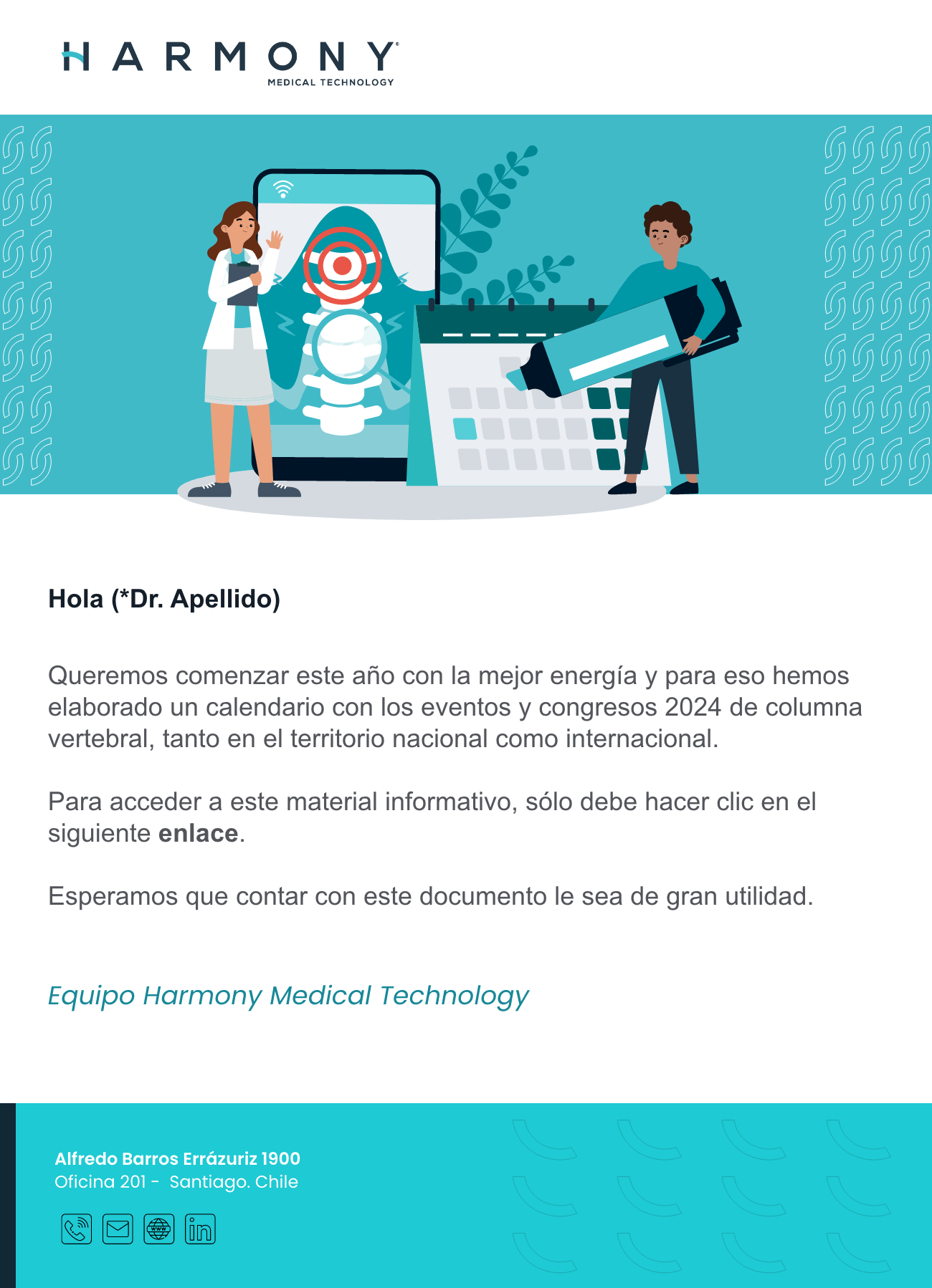 Harmony Email Calendario
